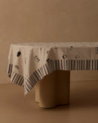 Olive's House Tablecloth — Black/ Beige