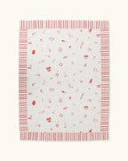 Olive's House Linen Tablecloth — Red/ White