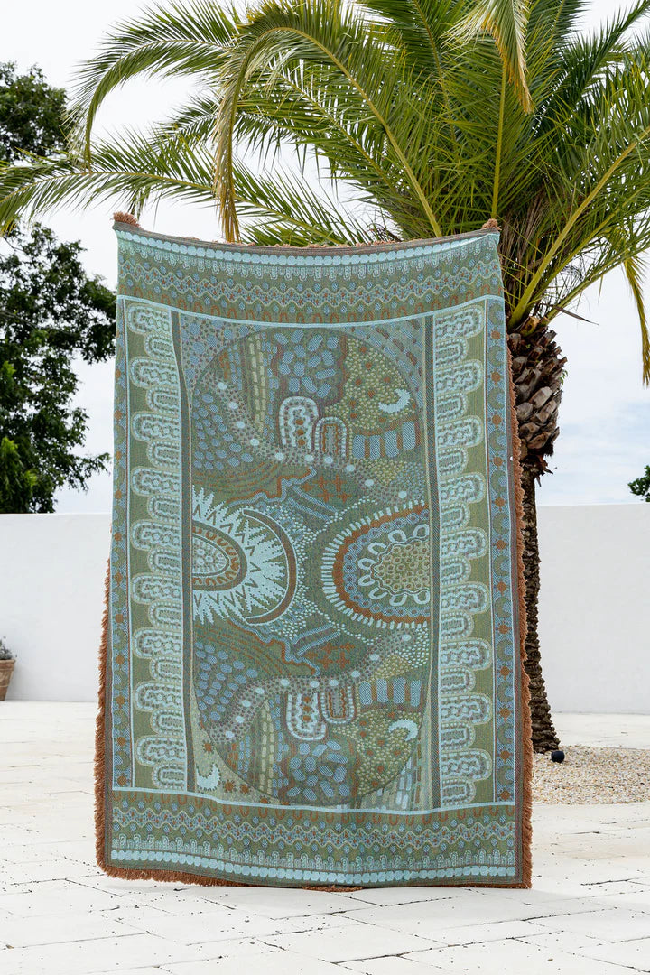 Alkira Pink Indigenous Art Throw