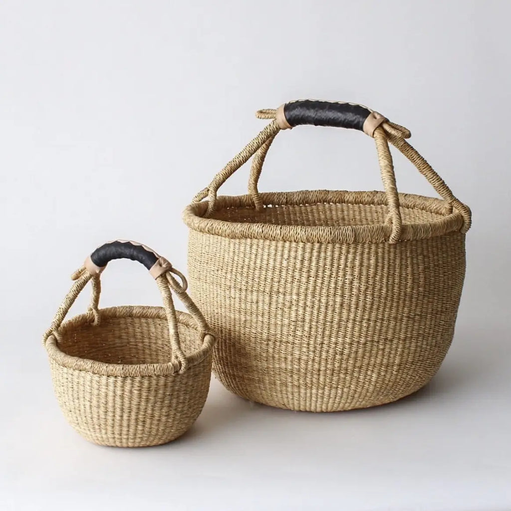 Jungle Direct Natural Round Basket- Medium