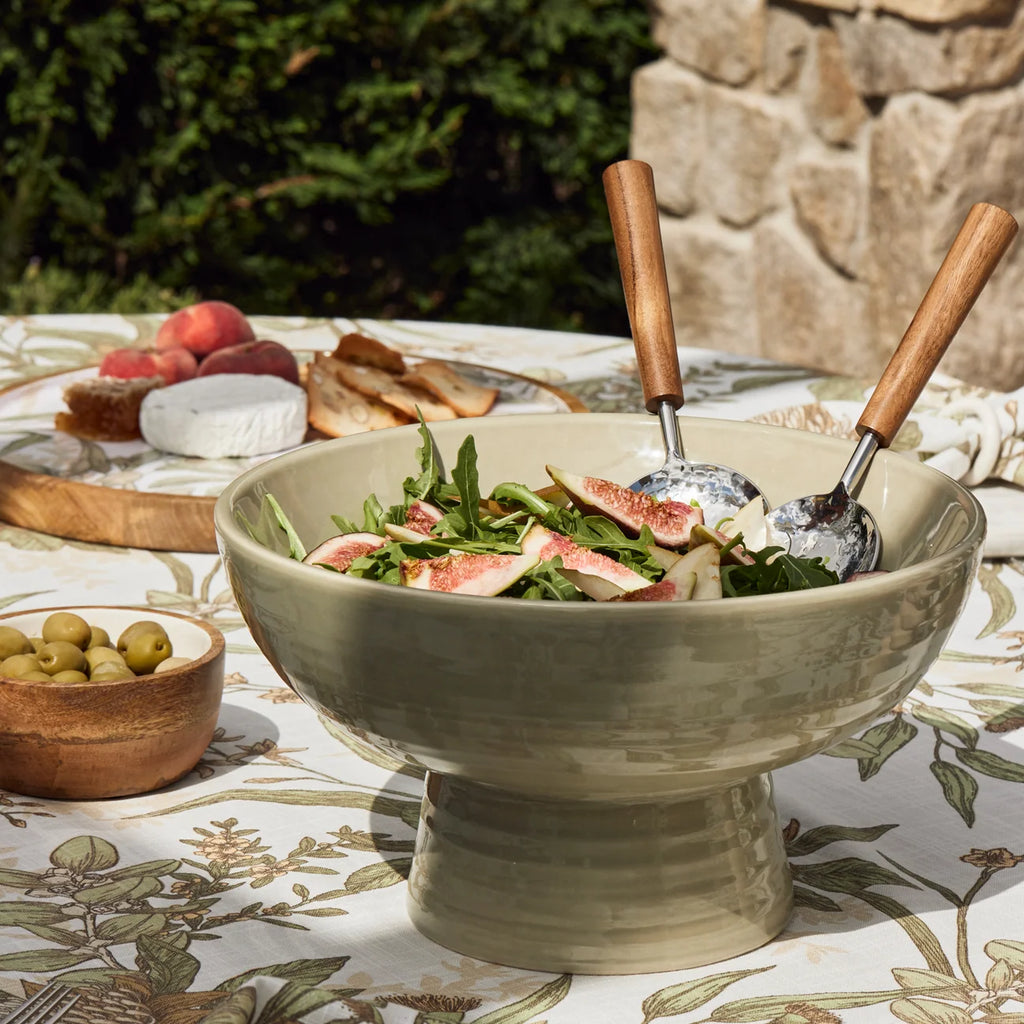 Sage Green Pedestal Bowl