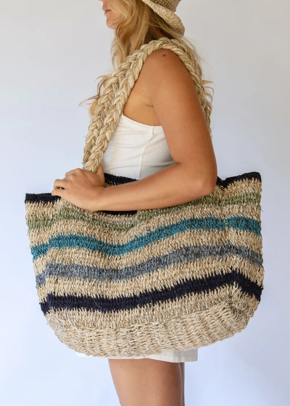 Hobo & Hatch- Elle Grande Tote // Tide Stripe