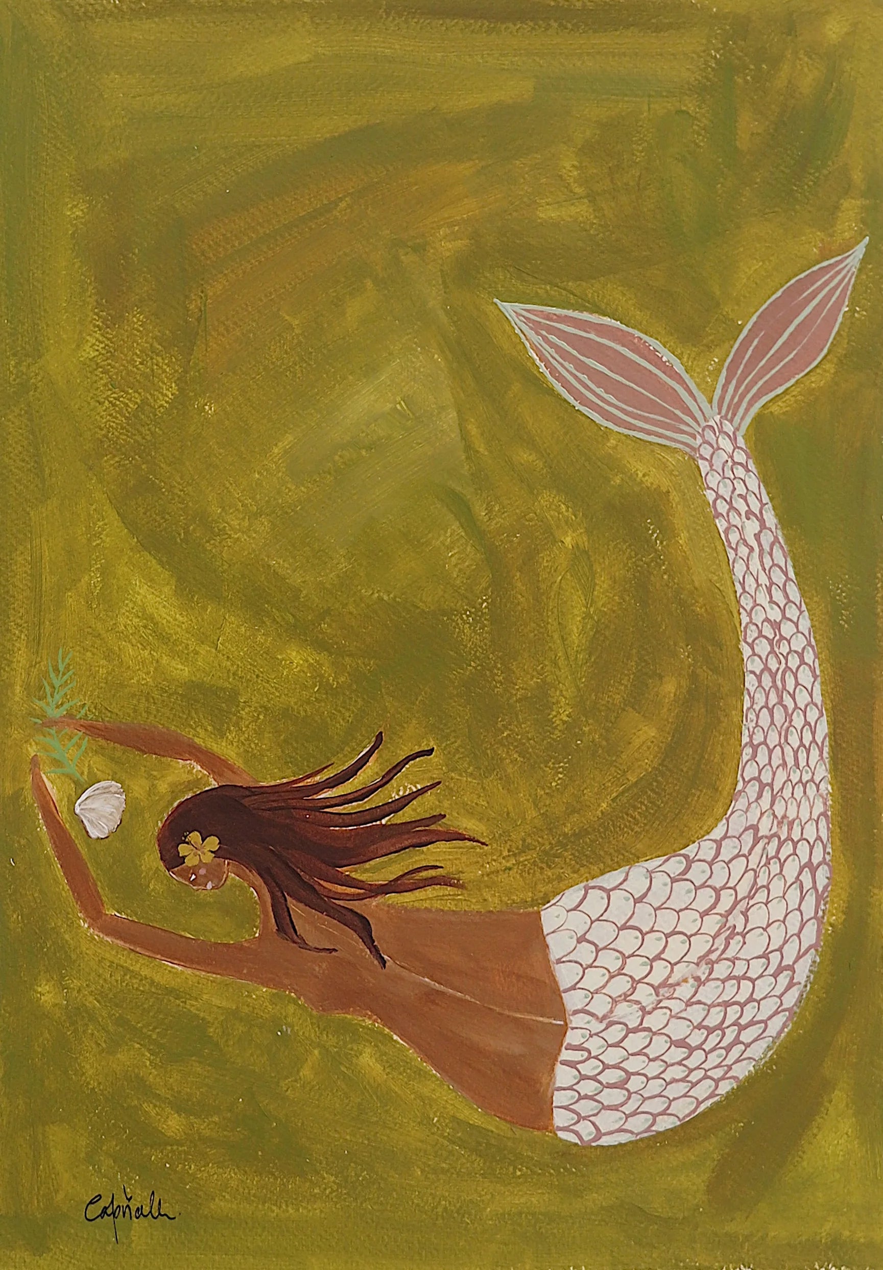 Gabrielle Diamantis- Lady of the Deep Print